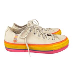 Converse Chuck Taylor All Star Lift Low LIFT OX PLATFORM  Rainbow Women's 7